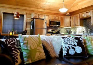 Modern Log Cabin Vacation Rental with En Suite Sauna in Talkeetna, Alaska