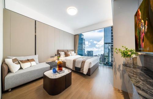 Futian Hotel | 榆漫居高空城景酒店-深圳福田会展中心皇岗口岸下沙地铁站KKone店