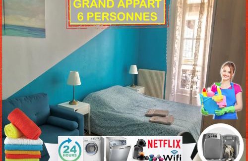 Centre Ville Apartment | 020 CHIC & COSY GRAND APPART 57m2 HYPERCENTRE WIFI SMART TV NETFLIX