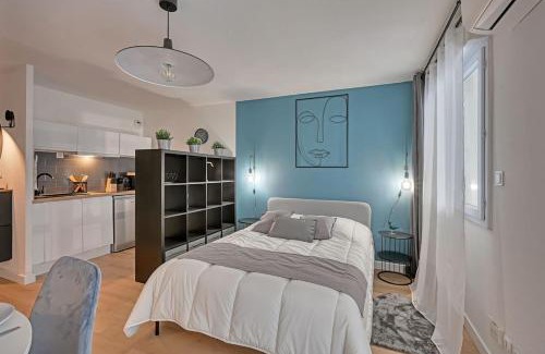 Gares Apartment | 063 - Studio Didion, Centre Gare St Roch, Clim, Balcon,4pers