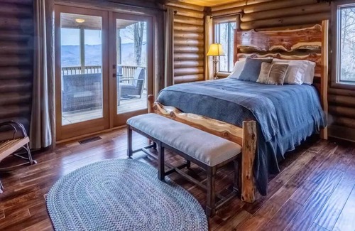 Bryson City Cabin | 1,000,000 View x 2! Lake View, Hot Tub, Fire Pit!