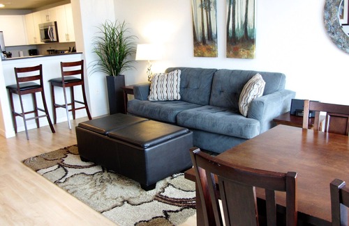 Downtown Seattle Apartment | 1 Block to Pike Place Market! Balcony with Water Views at Harbor Steps