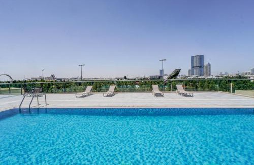 Al Barsha Apartment | 1 BR Apt, Miracle Garden with RoofTop Pool, King Bed, Gym,100mbps