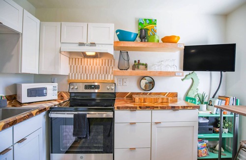 Folly Beach Condo | 1 min to Beach. Artistic & Relaxing Condo Located in the Heart of Fun-Filled Folly Beach. W/Parking.