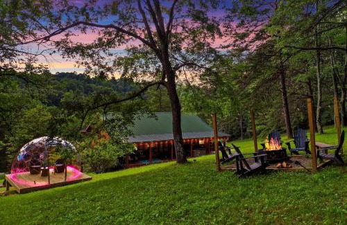 Logan House | 10-Acre Cabin, Sauna, Hot Tub, Game Rm, Stargazing Dome, EV, BBQ