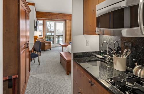 Stowe Area House | 1214 * The Lodge At Spruce Peak | Ski in Ski Out | Studio | Spruce Peak Village Views 2nd floor