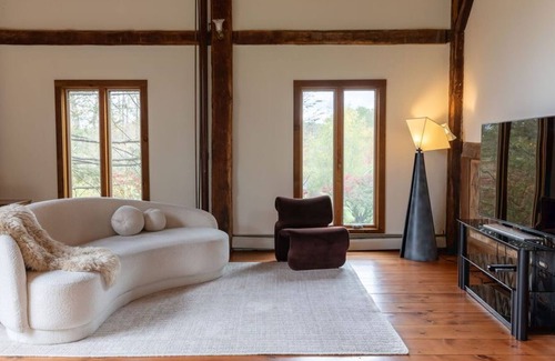 Ancram House | 1800's Renovated Barn w/ Firepit on 11 Acres