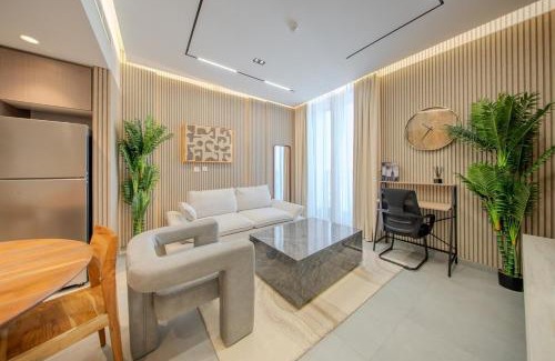 Sharjah Apartment | 1BR Aesthetic Home Aljada - 2 Washrooms - Balcony