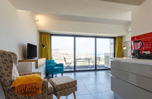 Marsalforn Apartment | 2 Bed Apartment w Distant Sea and Country Views