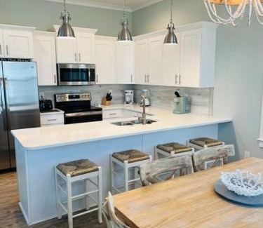 Gulf Shores House | 2 Bedroom Dog Friendly Cottage with Bunks, Sleeps 10, Heated Outdoor Pool, Walk to Beach