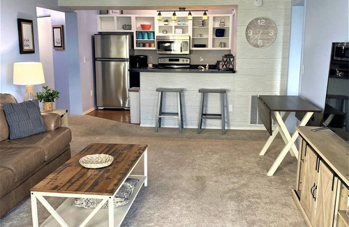 Port Clinton Condo | 2 BR Condo - Pool & Hot Tub - Walk to the Jet! - Lake Life