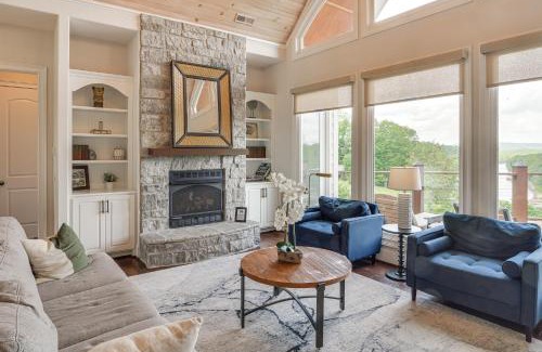 Van Buren County House | 2-Story Dock and Deck at Huge Family Home in Doyle!