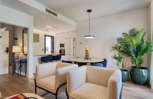 La Buhaira Apartment | 2BR/2BA Apt, Elevator, Workspace & Free Parking