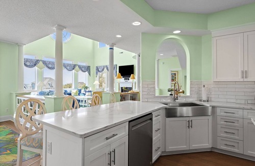 Emerald Isle House | 2nd Row Oceanview, private pool, elevator, golf cart, and easy beach access.