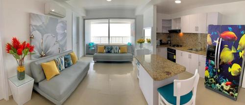 Bocagrande Apartment | 2P1-AL2 APARTAMENTO DE 2 ALCOBAS FRENTE AL MAR CON AIRE ACONDICIONADO Y WIFI