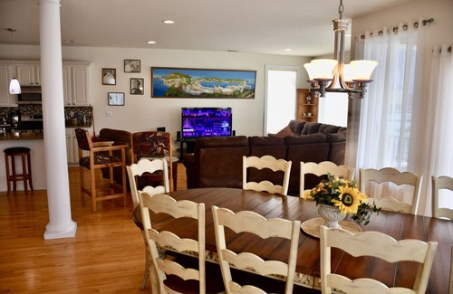 Brigantine House | 3-Story, 6-Bedroom Home, Partial Ocean View, One Block from Beach