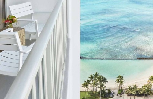 Waikiki Resort | 3 x Ocean View 2 Queen Beds Club Access at Alohilani Resort Waikiki Beach