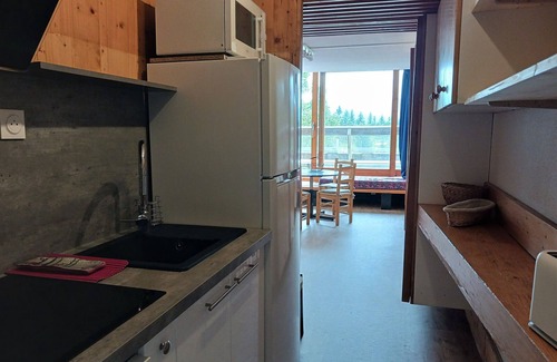 Arc-1600 Apartment | 30m² south-facing studio with balcony, WiFi, pets allowed in Arc 1600