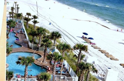 West Panama City Beach Condo | 3rd Floor Oceanfront, FREE Beach Chairs, 3 KING beds, Water Park, Lazy River