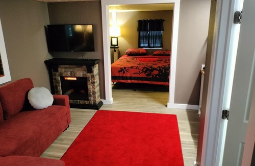 Lancaster Apartment | 50 Shades of Scarlet and Gray!