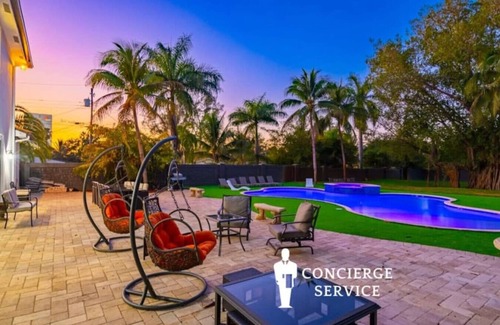 Dania Beach Villa | 5000Sf Luxe Mansion/Heated pool/Gameroom - N