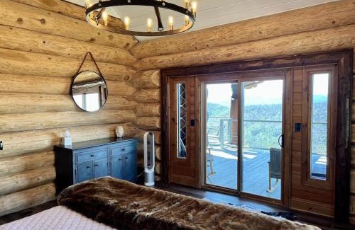 Blue Ridge House | 5500 sf cabin 6 king 2 queen beds heated pool spa game room mountain views