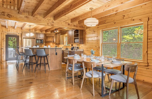 Black Mountain Cabin | 5BR Cabin w/Hot Tub, Mountain Views, & Game Room