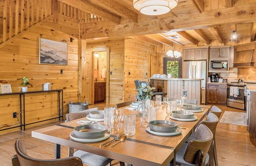 Black Mountain Cabin | 5BR Cabin w/Hot Tub, Mountain Views, & Game Room