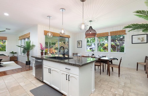 Kailua-Kona House | 5★Tropical Oasis, Heated Pool, Waterfall, Gazebo, OceanView,❤️of Kona,NEW Remodel