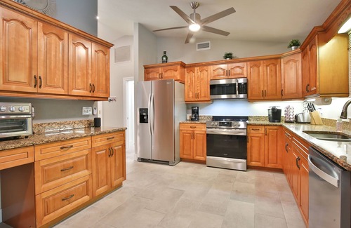 Trailer Estates House | 6 Bed 4 Bath Home Heated Pool Spa & Golf Simulator