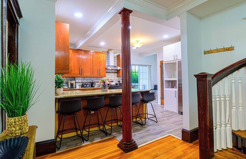 St. Marks Apartment | 6BR3BA w Parking Near T I Foosball & Family Space