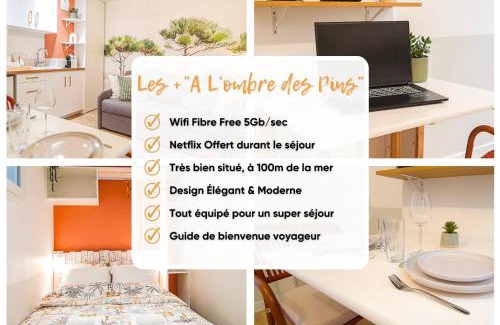 Chateau-d'Olonne Apartment | A L'ombre des Pins, Appartement neuf, élégant, Parking gratuit, Netflix, au calme à 100m de l'océan