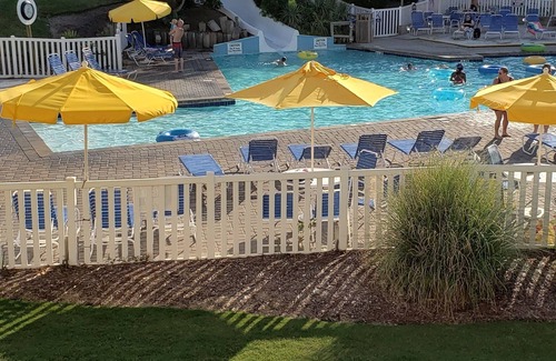 Morehead City Condo | A Place at the Beach, Atlantic Beachfront Complex, 1st floor, indoor pool view