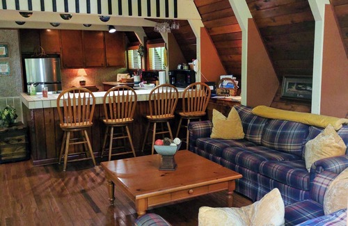 Blue Ridge Cabin | A River Retreat is an Authentic A-Frame with 200' frontage on the Toccoa River
