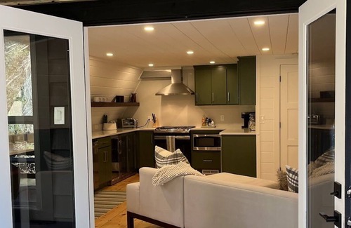 Cashes Valley Cabin | A Simple Song: A-frame cabin located on Fightingtown Creek