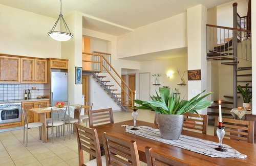 Kato Stalos Villa | A spacious villa with private pool and wonderful panoramic view over the sea