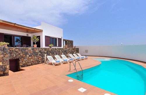 Playa del Cable Villa | Air-Conditioned Villa On the Beach with Pool, Terrace, Sea Views & Wi-Fi