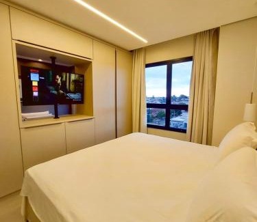 Santa Fe Apartment | Alto Luxo - Cama King Simmons e 2 Smartv