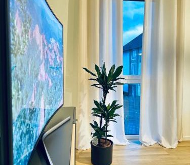 Rheinhausen Apartment | AMAO Grey - 86 m2 Apartment - Balcony - King-Size Beds - Free Parking - Near Europa-Park - Up to 12 Guests with 2 Units