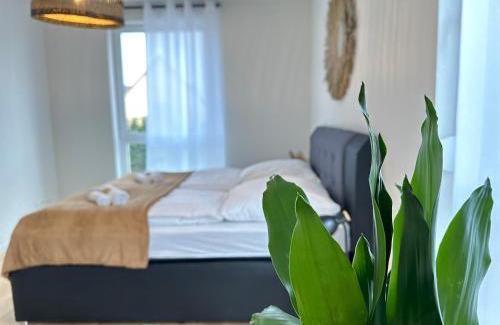 Rheinhausen Apartment | AMAO Grey - 86 m2 Apartment - Balcony - King-Size Beds - Free Parking - Near Europa-Park - Up to 12 Guests with 2 Units