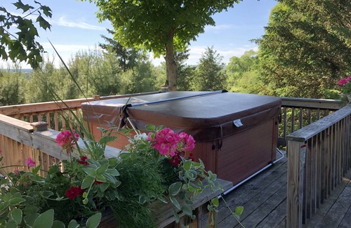 Rapid City Ski Chalet | Amazing views from our Hot Tub Relax,Pet,Rent Pontoon walk trails