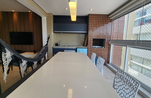 Bertioga Apartment | Apartment with Gourmet Balcony in Costa Azure Building - Itaguaré and Riviera Beaches