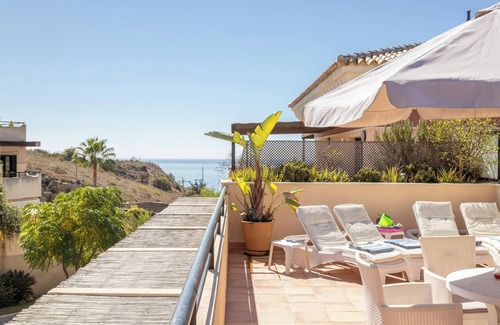 Velez-Malaga Apartment | Apartment Brisas de Almayate with Sea & Mountain View, Pool, A/C, Wi-Fi, Garden & Terrace