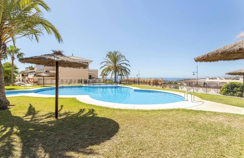 Velez-Malaga Apartment | Apartment Brisas de Almayate with Sea & Mountain View, Pool, A/C, Wi-Fi, Garden & Terrace