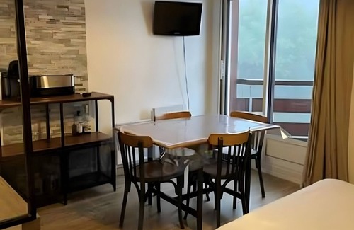 Les Adrets Apartment | Apartment 'Le May'hé - Studio Cabin and Balcony' with Mountain View and Balcony