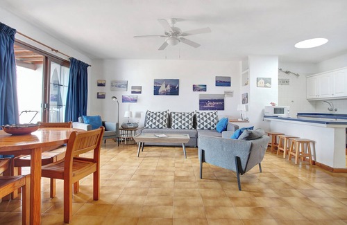 Playa Blanca Apartment | Apartment Puerto Chico R with Sea View, Pool, Terrace & Wi-Fi
