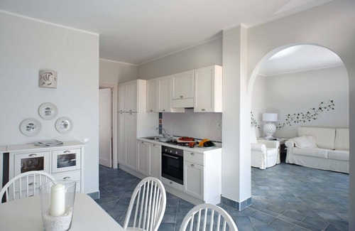 Villammare Apartment | Apartment with terrace. Shared pool. 150 metres from beach