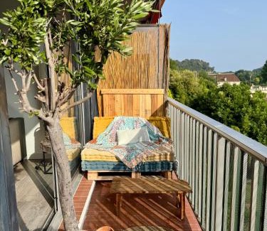 Villeneuve-Loubet Apartment | Appartement Cosy verdure et soleil