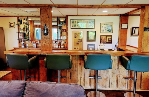 Asheville Apartment | Asheville mountain and lake views! Fireplace, heated pool, patio. Pet friendly!