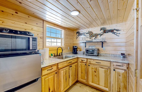 Colorado Springs Cottage | Atmospheric cabin on 1,800-acre ranch with animals, mountains, games & firepit